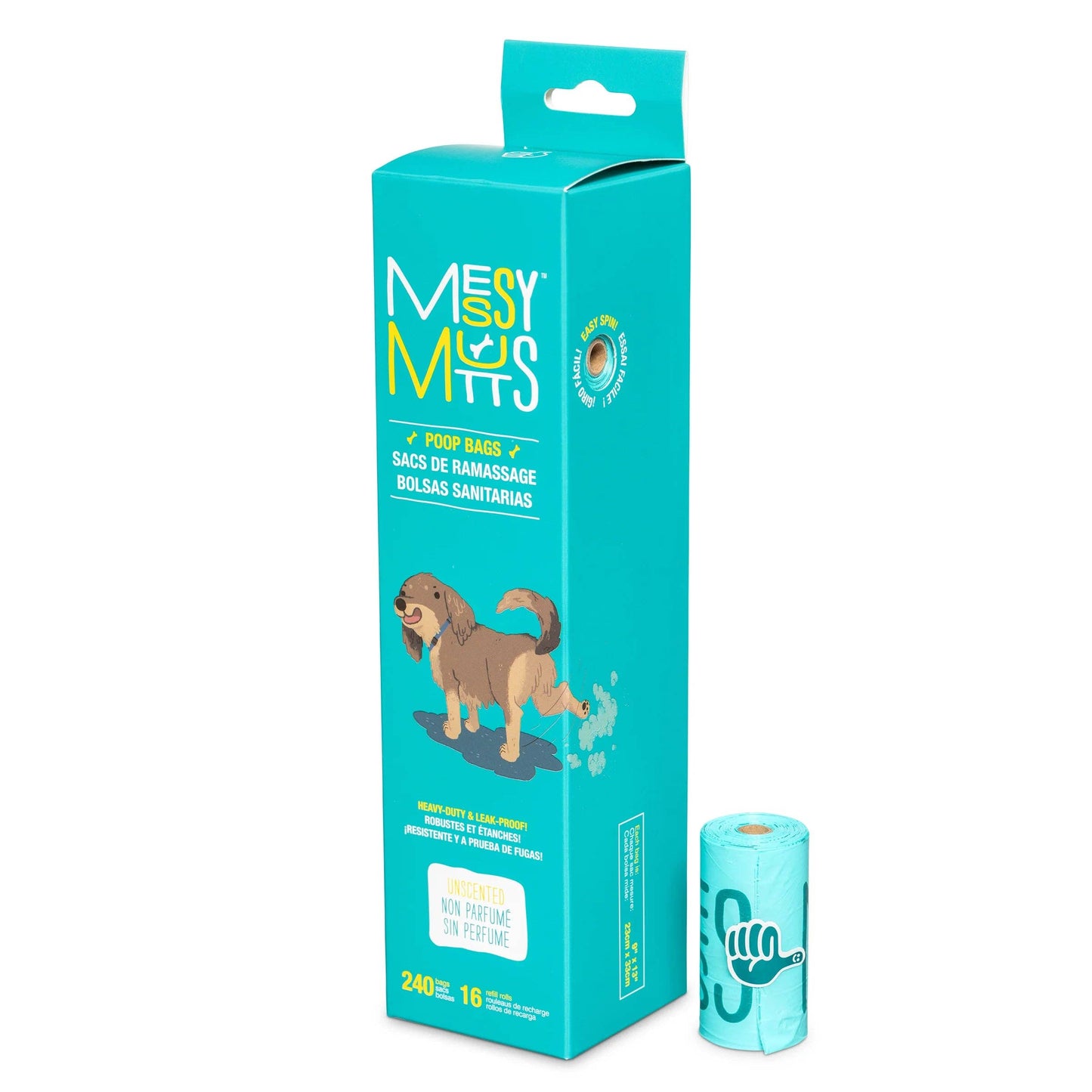 Sacs à Cacas Biorecyclés - Messy Mutts