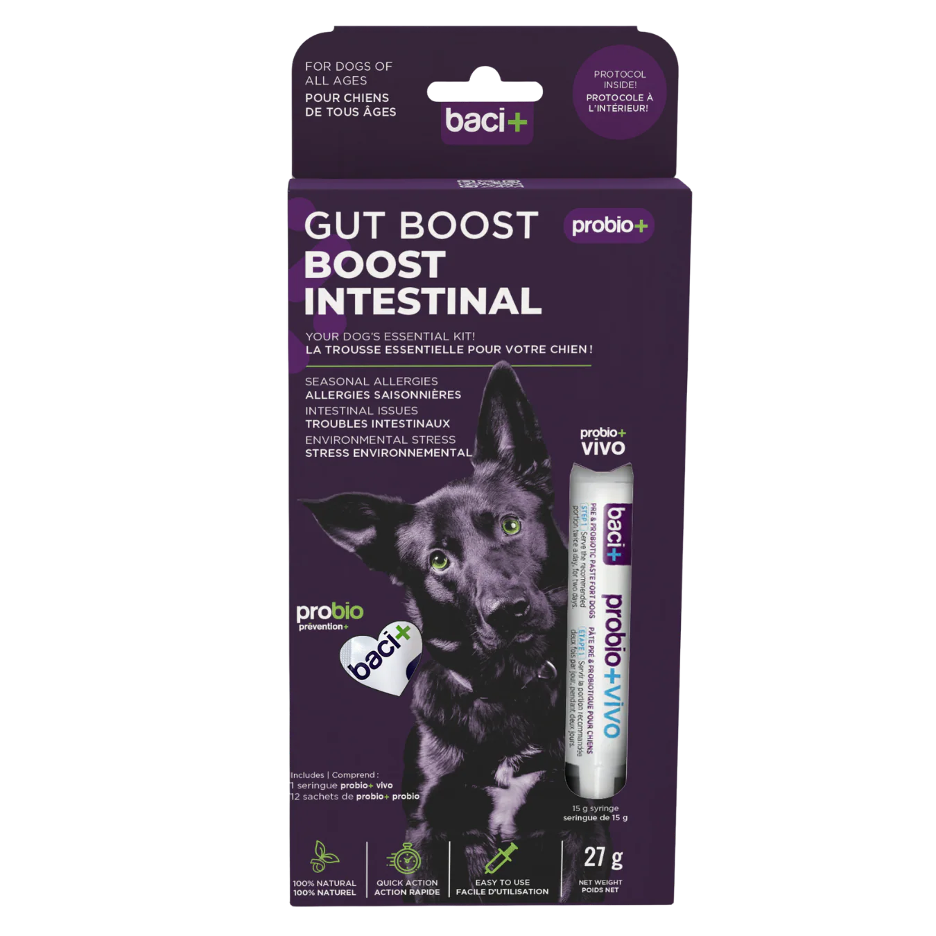 Trousse Boost Intestinal pour Chiens - Baci+