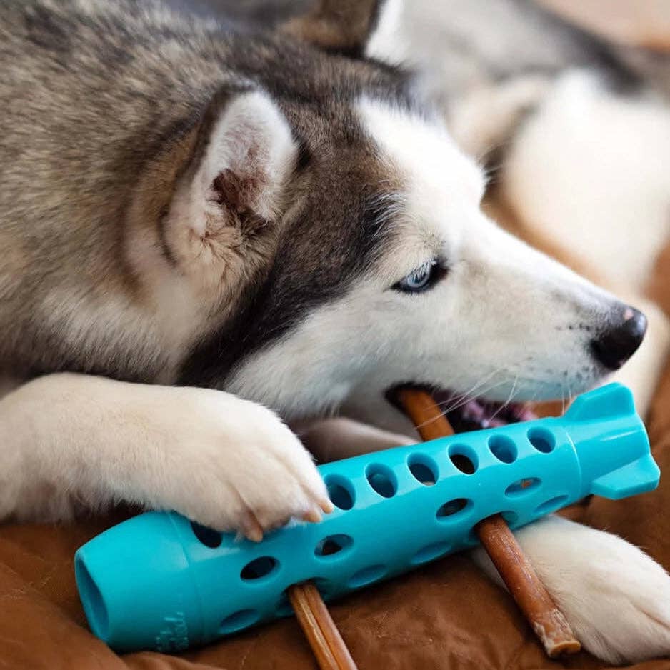 Totally Pooched Stuff'n Chew Bully et support à mâcher - Messy Mutts