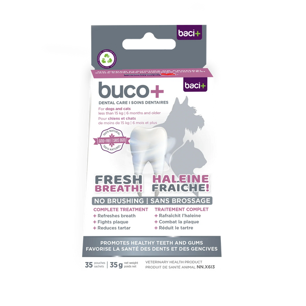 Soins Dentaires pour Chiens ou Chats moins de 15Kg - Baci+