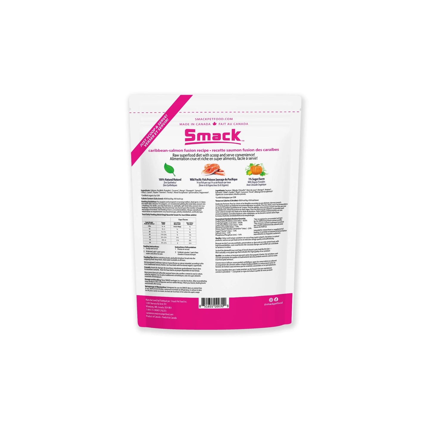 Nourriture pour Chien Déshydratée - Smack - Saumon