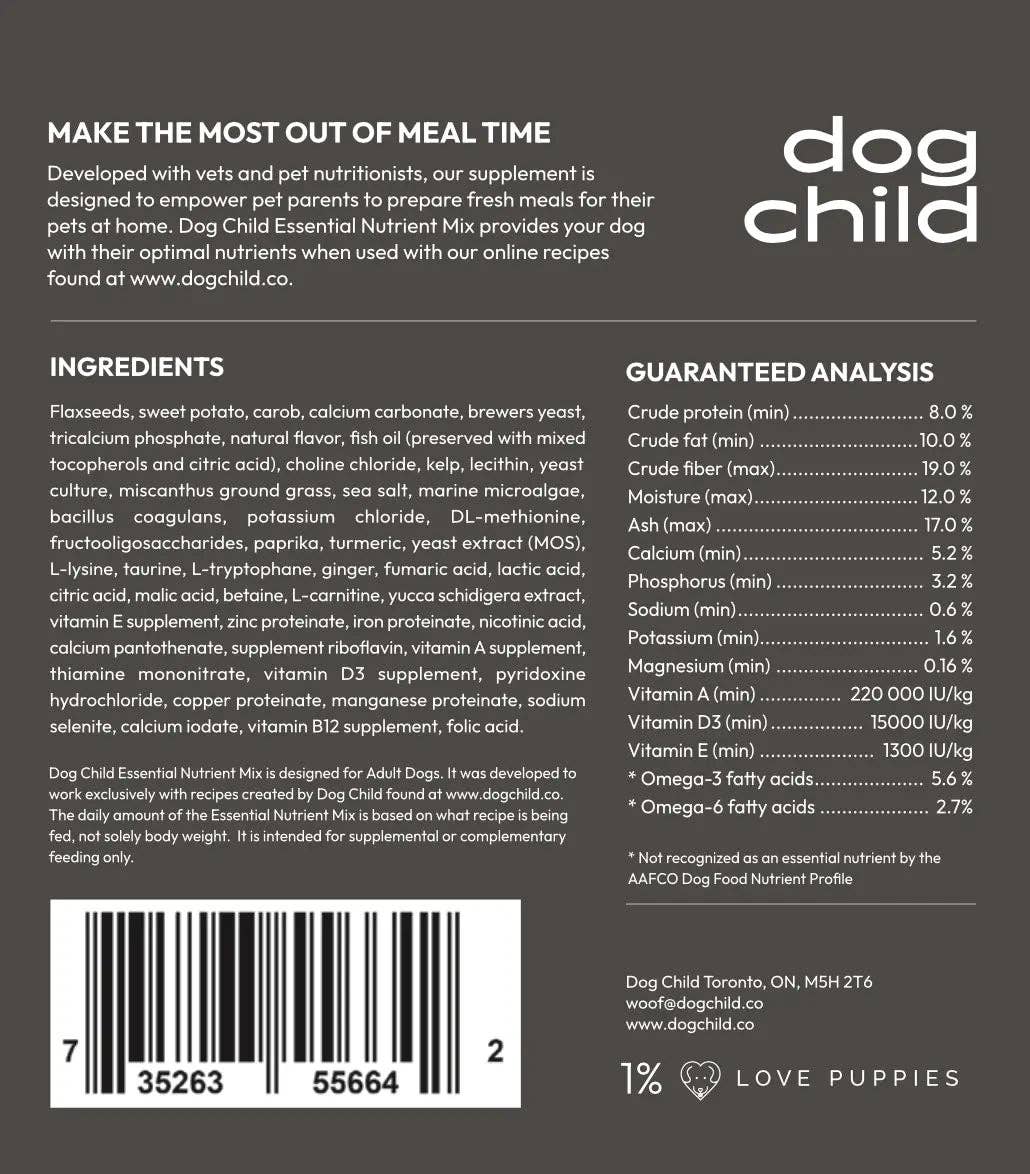 Mélange de nutriments essentiels - Dog Child